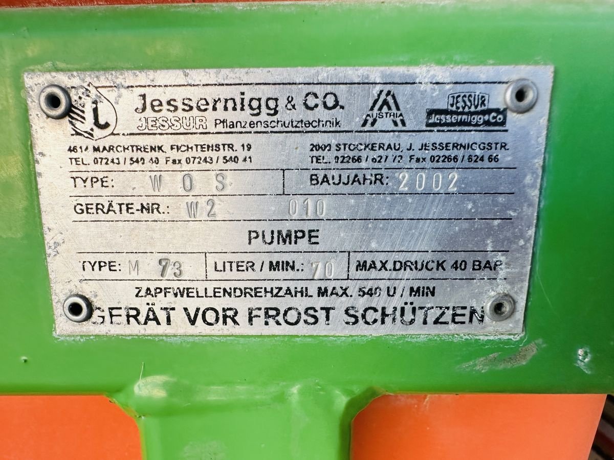 Anbau-Gebläsespritze des Typs Jessernigg Weingartenspritze WOS 600, Gebrauchtmaschine in Hohenruppersdorf (Bild 11)