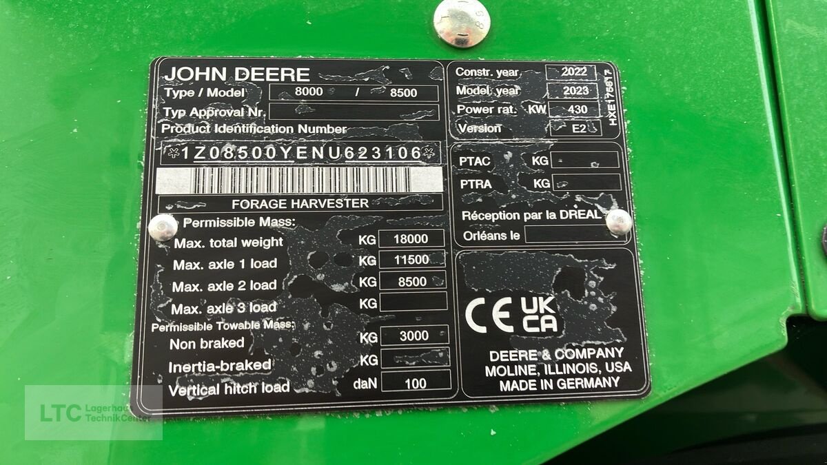 Anbauhäcksler & Anhängehäcksler του τύπου John Deere 8500i, Neumaschine σε Redlham (Φωτογραφία 17)