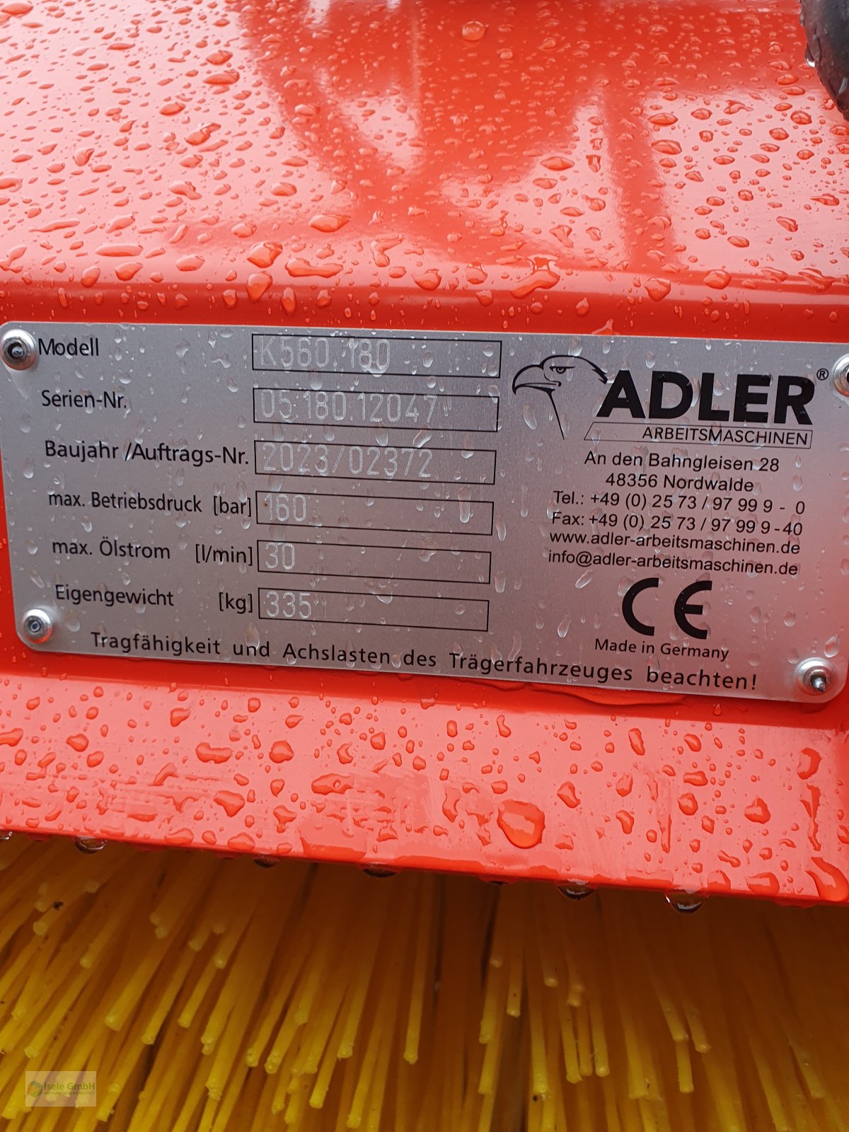 Anbaukehrmaschine tipa Adler Arbeitsmaschinen K 560, Neumaschine u Weilheim-Heubach (Slika 5)