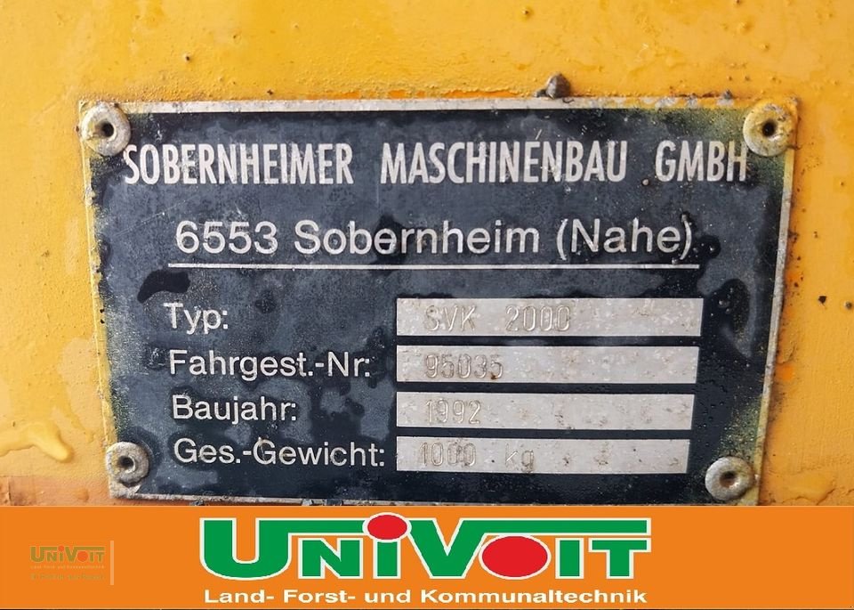 Anbaukehrmaschine του τύπου Sobernheimer SVK 2000, Gebrauchtmaschine σε Warmensteinach (Φωτογραφία 15)