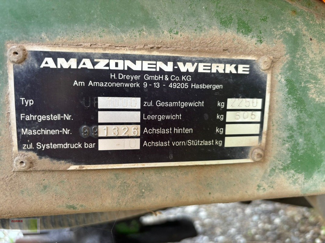 Anbauspritze du type Amazone UF 1000, Gebrauchtmaschine en Risum-Lindholm (Photo 8)