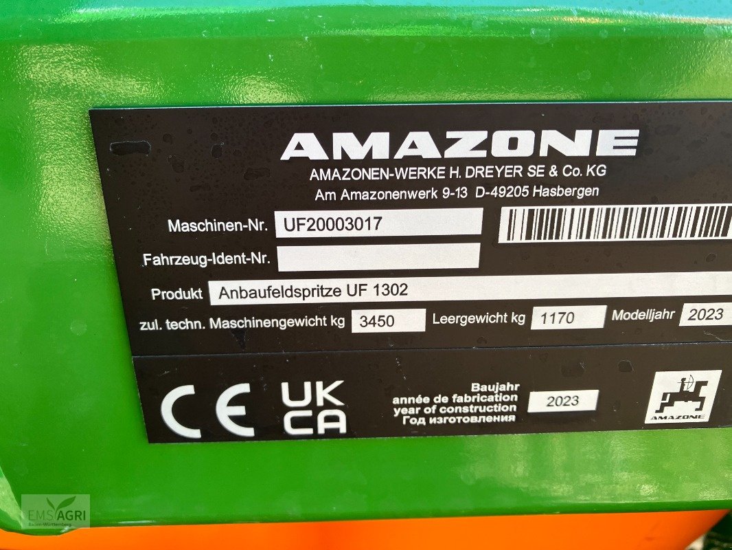 Anbauspritze del tipo Amazone UF 1302, Neumaschine en Vöhringen (Imagen 3)