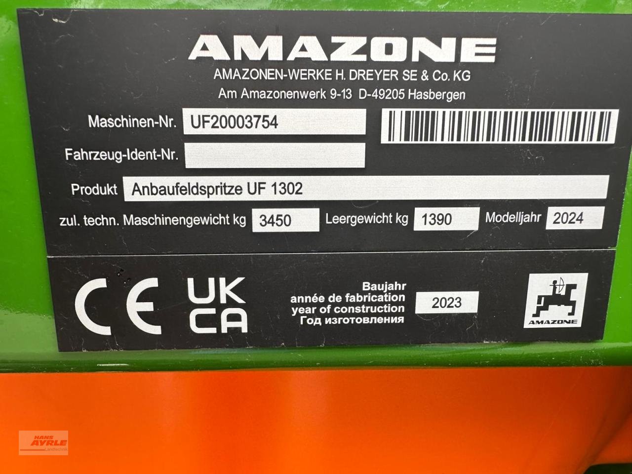 Anbauspritze a típus Amazone UF 1302, Neumaschine ekkor: Steinheim (Kép 14)