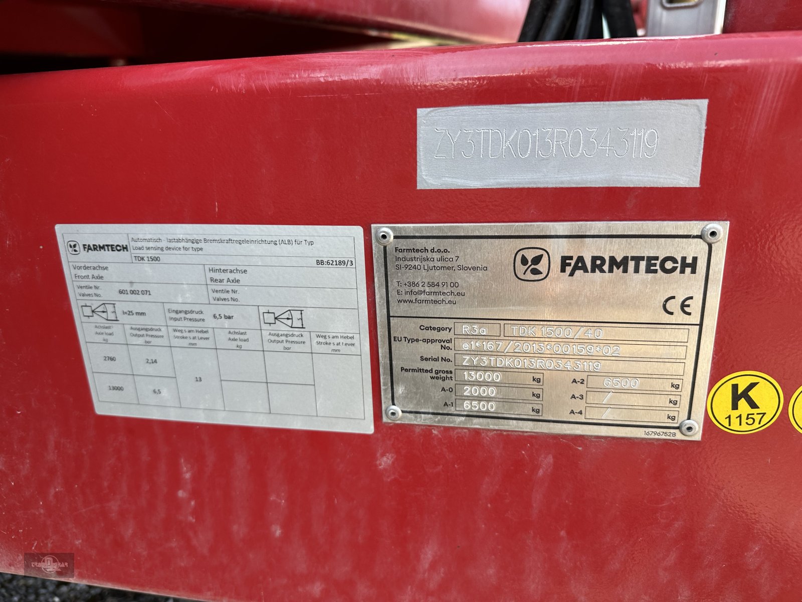 Anhänger του τύπου Farmtech TDK 1500 Baukipper Hardox Boden Zurrösen, Gebrauchtmaschine σε Rankweil (Φωτογραφία 8)