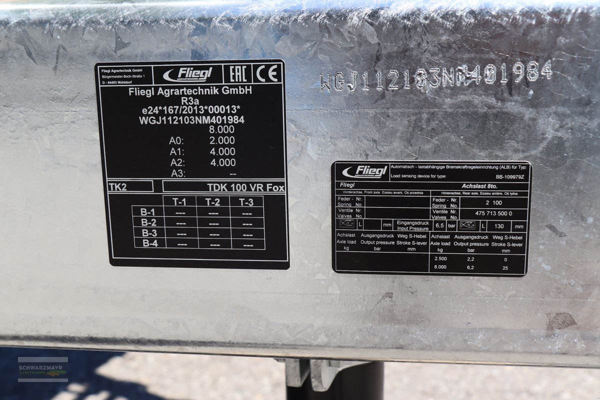 Anhänger typu Fliegl TDK 100 VR FOX, Neumaschine v Gampern (Obrázek 16)