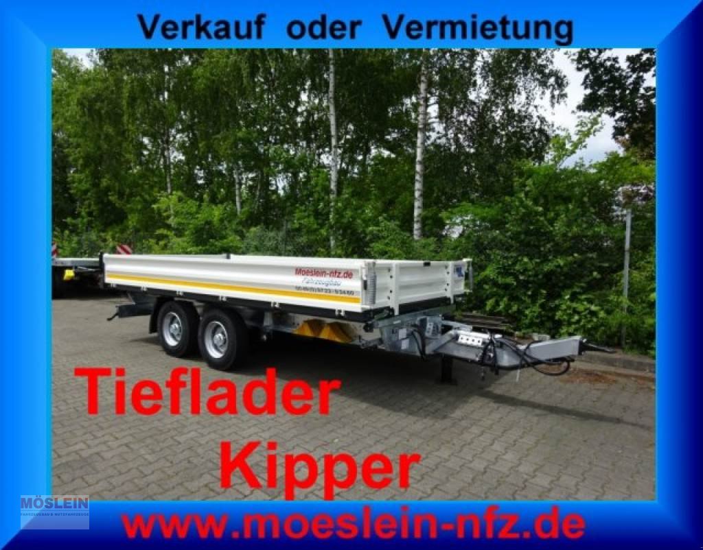 Anhänger del tipo Möslein TTD 13 Weiß 13 t Tandem 3- Seitenkipper Tieflader, Gebrauchtmaschine In Schwebheim (Immagine 2)