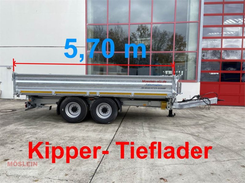 Anhänger des Typs Möslein TTD 14 5,70 m 14 t Kipper Tieflader 5,70 m lang,, Gebrauchtmaschine in Schwebheim (Bild 1)