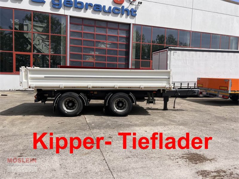 Anhänger des Typs Müller Mitteltal 21 t Tandemkipper- Tieflader, wenig Benu, Gebrauchtmaschine in Schwebheim (Bild 1)