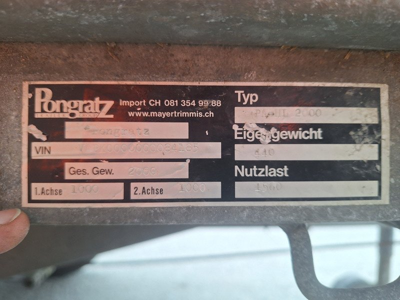 Anhänger tip Pongratz PA-HL 2000 Anhänger, Gebrauchtmaschine in Chur (Poză 4)