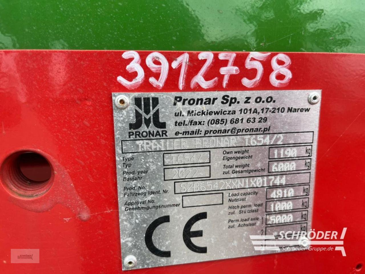 Anhänger tip PRONAR T 654/2, Neumaschine in Penzlin (Poză 8)