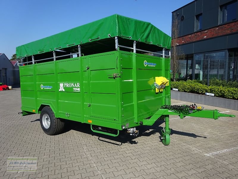 Anhänger typu PRONAR Viehtransportanhänger Kurier 46 mit Stahlbordwände, NEU, Neumaschine w Itterbeck (Zdjęcie 1)