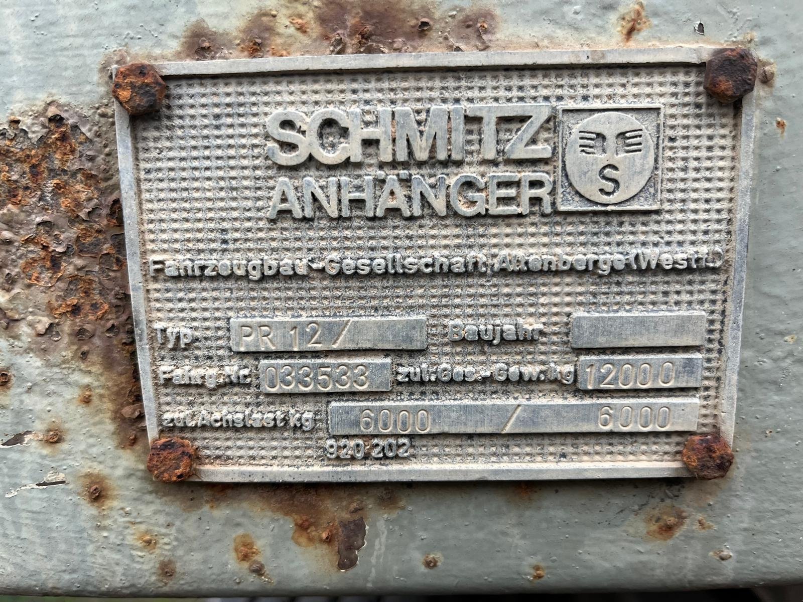 Anhänger del tipo Schmitz PR 12, Gebrauchtmaschine en Dannstadt-Schauernheim (Imagen 11)