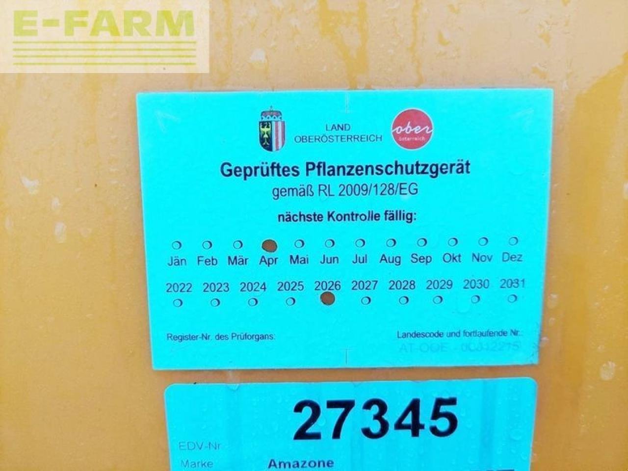 Anhängespritze des Typs Amazone uf 1000 feldspritze, Gebrauchtmaschine in SANKT MARIENKIRCHEN BEI SCHÄRDING (Bild 11)