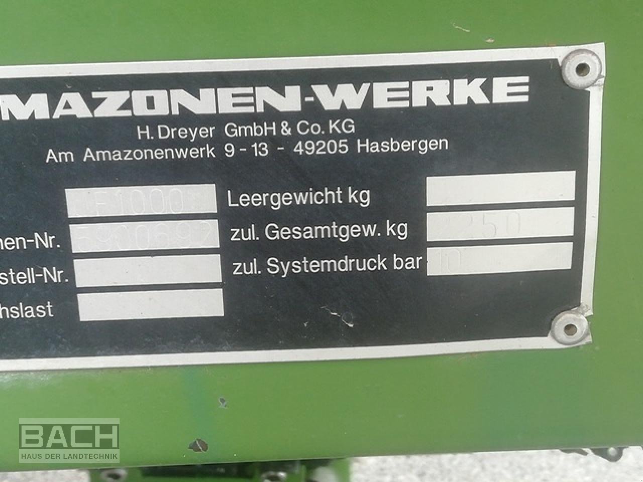 Anhängespritze del tipo Amazone UF 1000, Gebrauchtmaschine In Boxberg-Seehof (Immagine 4)