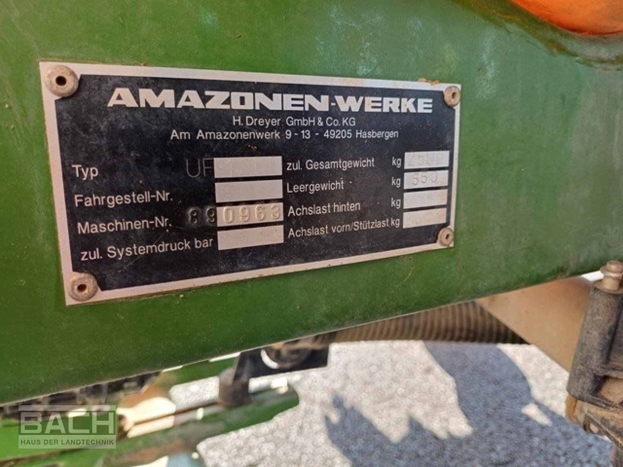 Anhängespritze des Typs Amazone UF 1200 + FT 803, Gebrauchtmaschine in Boxberg-Seehof (Bild 6)