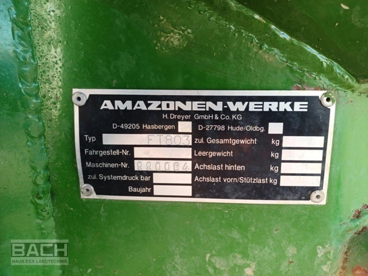 Anhängespritze of the type Amazone UF 1200 + FT 803, Gebrauchtmaschine in Boxberg-Seehof (Picture 8)