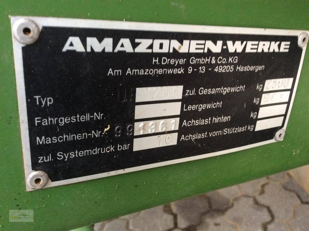 Anhängespritze от тип Amazone UF 1200, Gebrauchtmaschine в Pfreimd (Снимка 3)