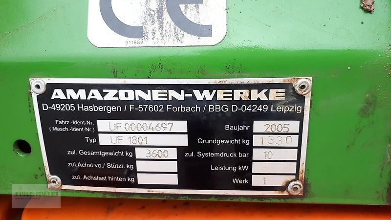 Anhängespritze del tipo Amazone UF 1801  27m, Gebrauchtmaschine en Leichlingen (Imagen 5)