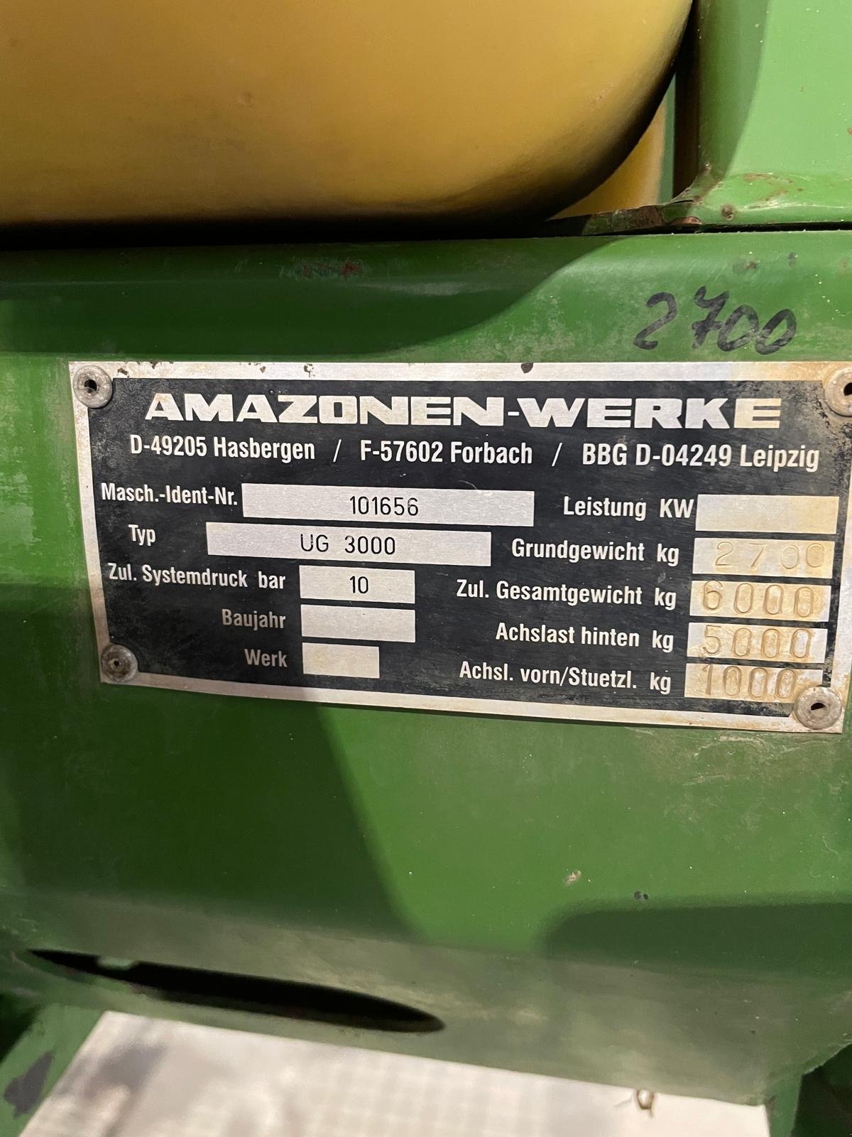 Anhängespritze del tipo Amazone UG 3000 Power, Gebrauchtmaschine In Dannstadt-Schauernheim (Immagine 2)