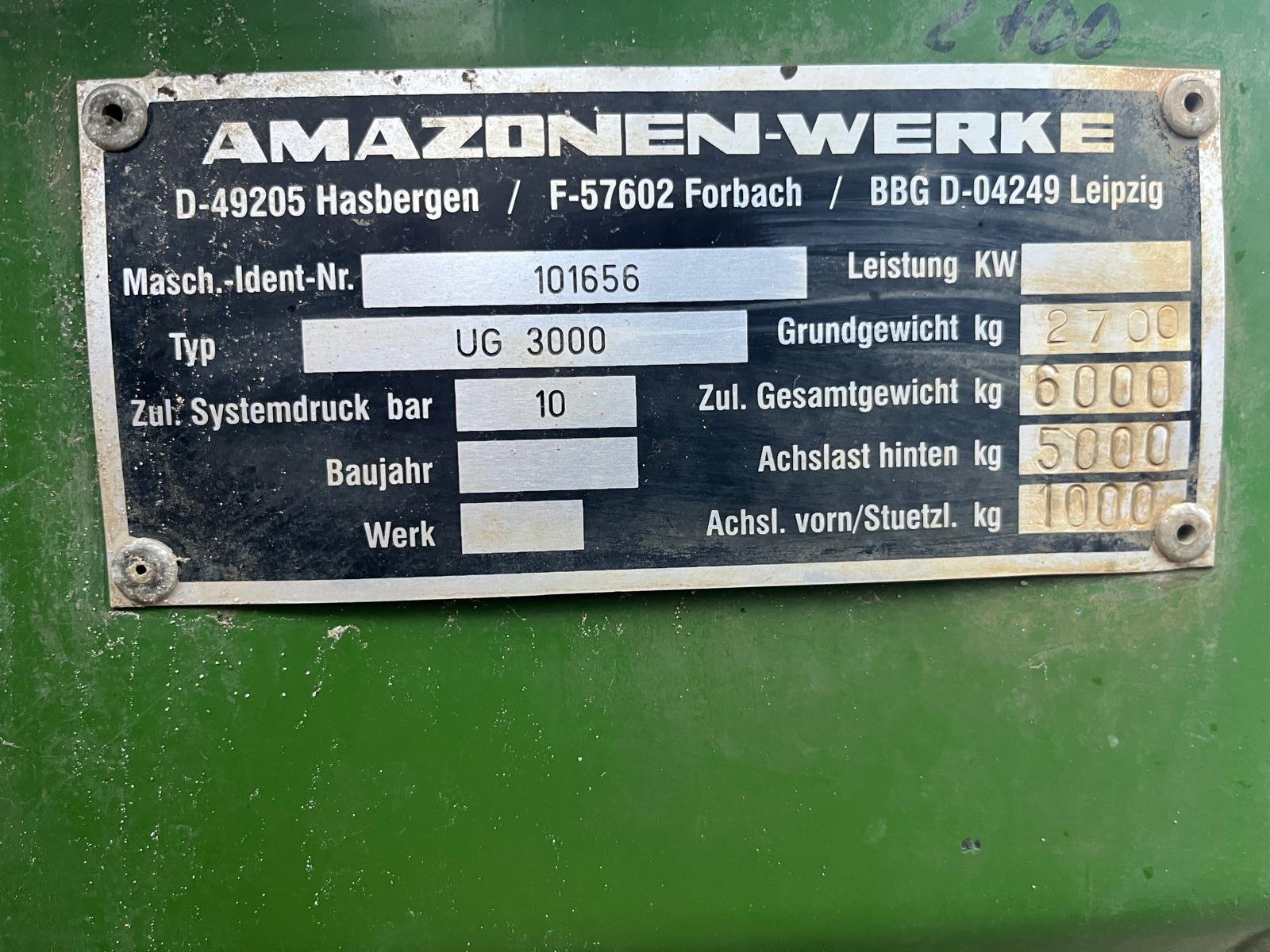 Anhängespritze типа Amazone UG 3000 Power, Gebrauchtmaschine в Dannstadt-Schauernheim (Фотография 10)