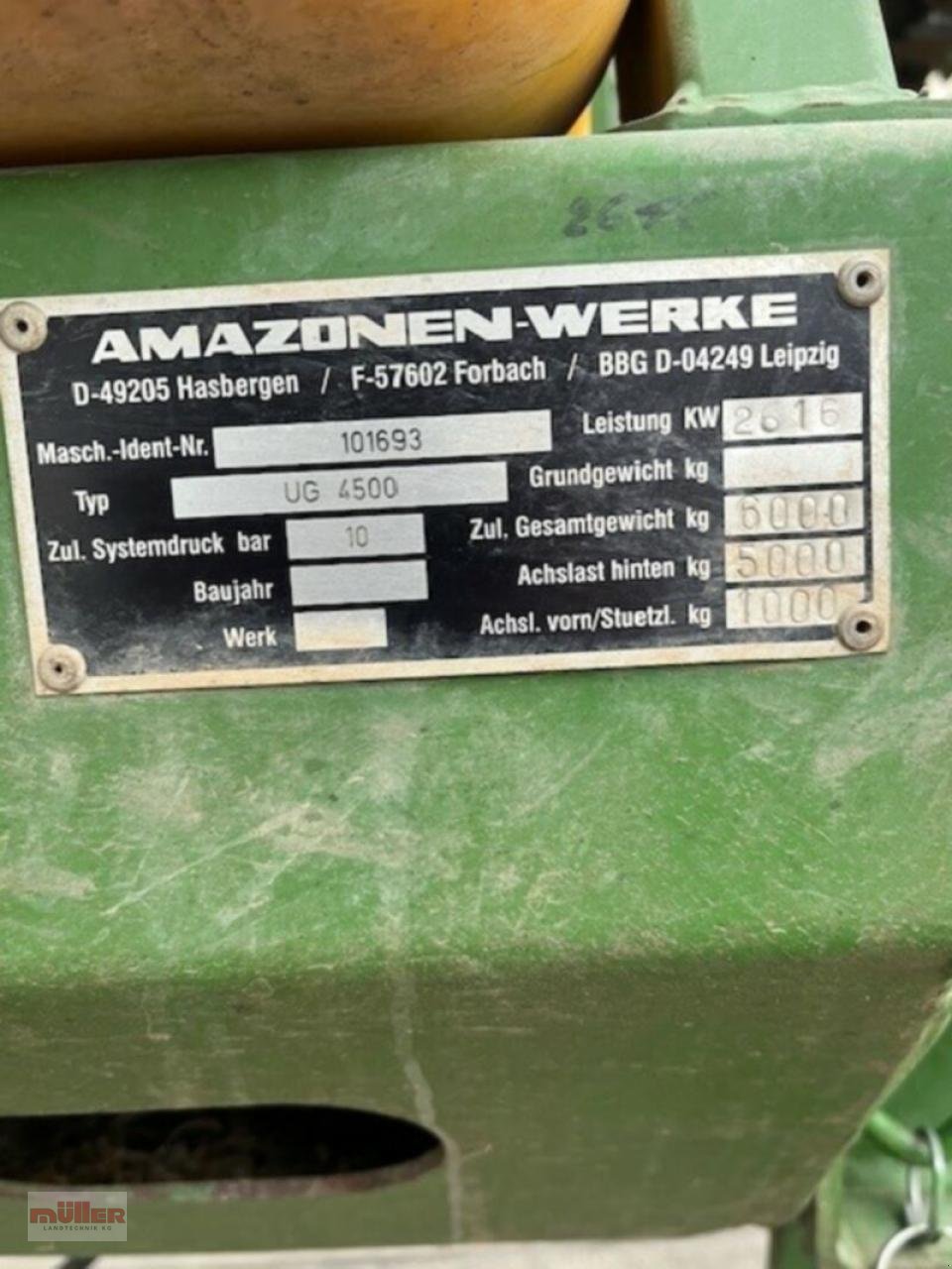 Anhängespritze typu Amazone UG Magna 4500, Gebrauchtmaschine v Holzhausen (Obrázek 4)