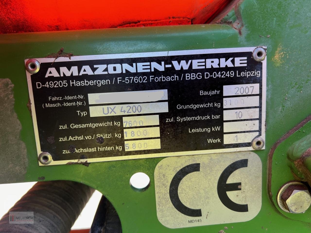 Anhängespritze des Typs Amazone UX 4200 Special 21m, Gebrauchtmaschine in Delbrück-Westenholz (Bild 13)