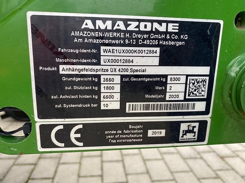 Anhängespritze typu Amazone UX 4200 Special, Gebrauchtmaschine v Bad Rappenau (Obrázek 6)