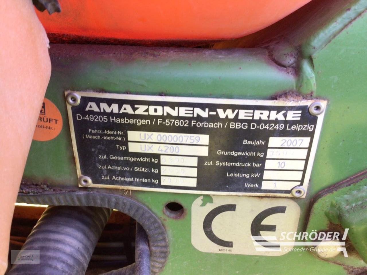 Anhängespritze des Typs Amazone UX 4200, Gebrauchtmaschine in Jerichow - Kleinmangelsdorf (Bild 9)