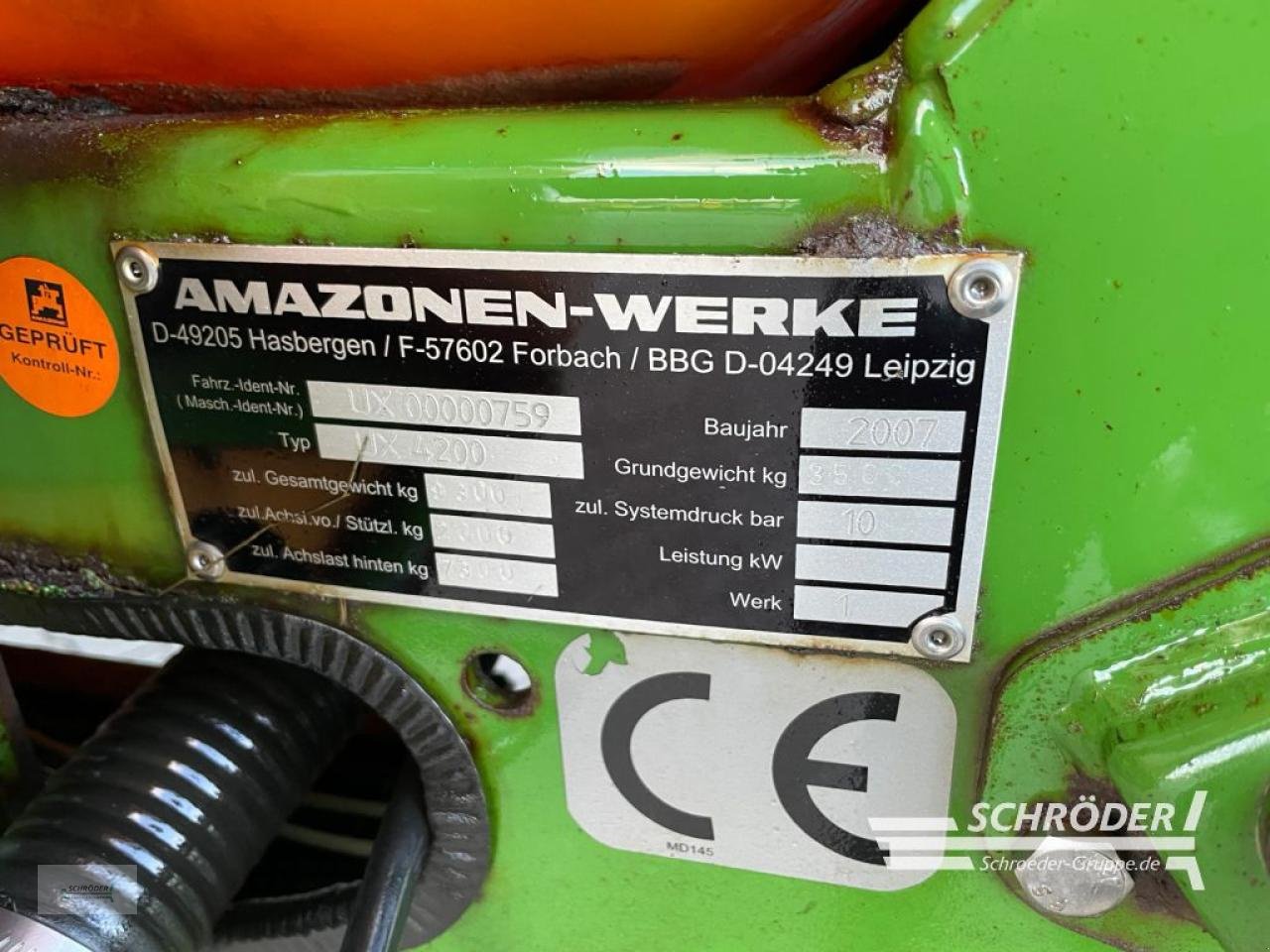 Anhängespritze des Typs Amazone UX 4200, Gebrauchtmaschine in Wildeshausen (Bild 22)