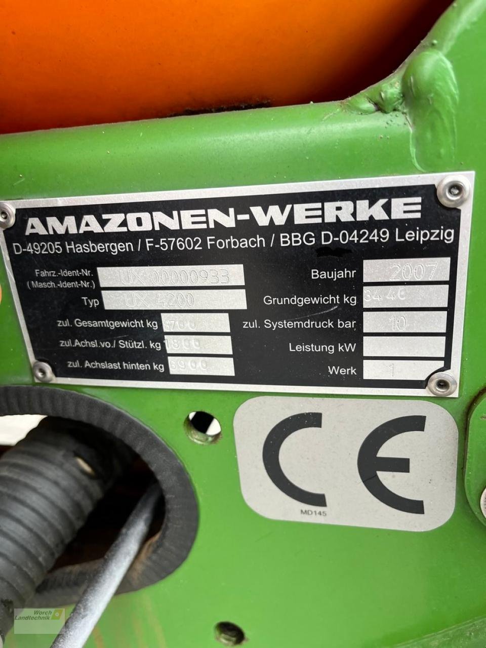 Anhängespritze Türe ait Amazone UX 4200, Gebrauchtmaschine içinde Schora (resim 8)