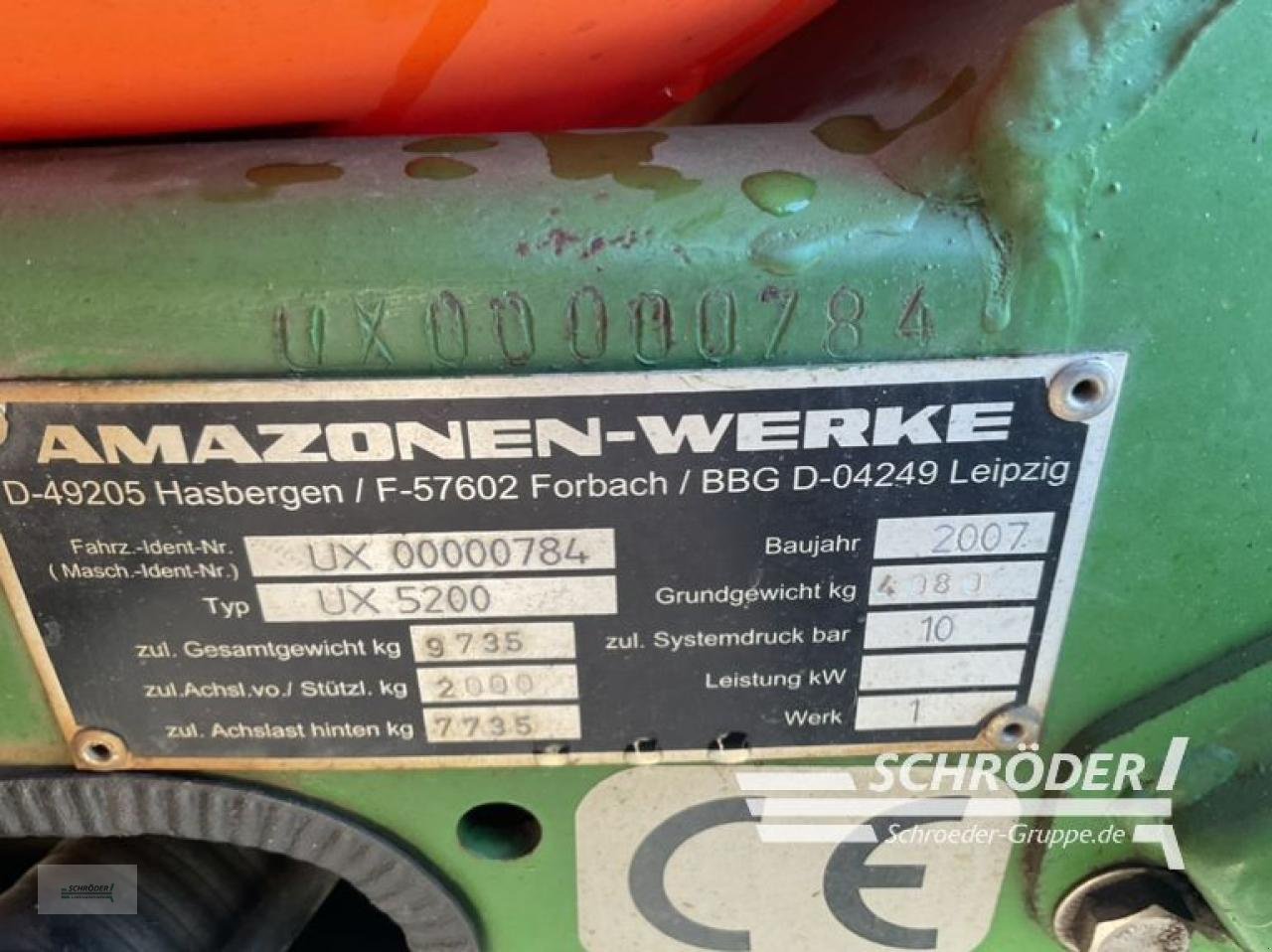 Anhängespritze Türe ait Amazone UX 5200, Gebrauchtmaschine içinde Holdorf (resim 14)