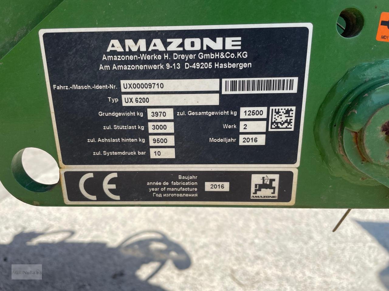 Anhängespritze Türe ait Amazone UX 6200 Super, Gebrauchtmaschine içinde Prenzlau (resim 11)