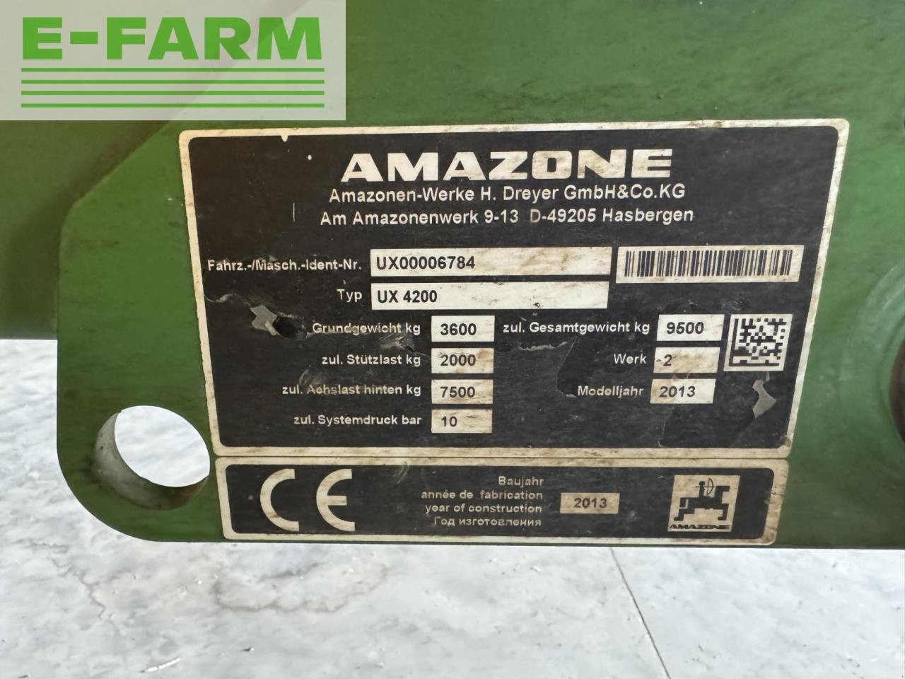 Anhängespritze del tipo Amazone UX4200, Gebrauchtmaschine en Hamburg (Imagen 9)