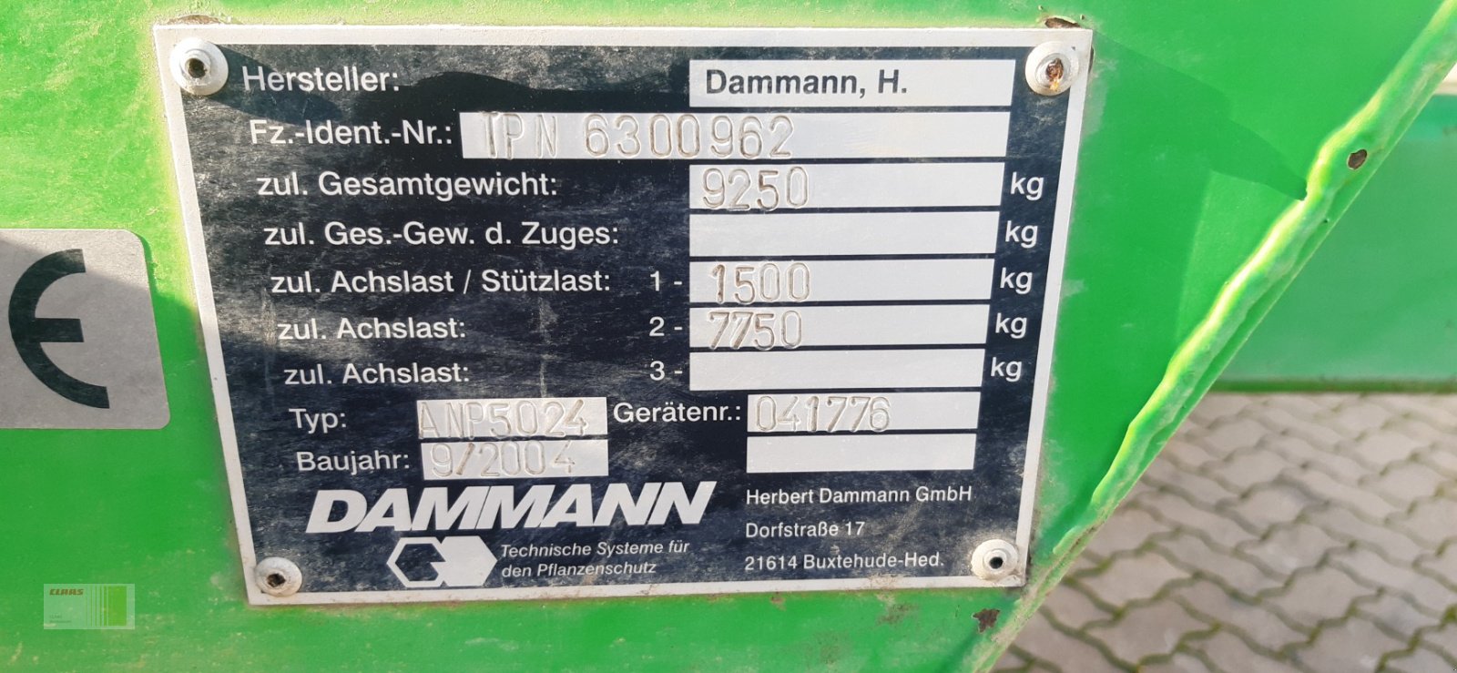 Anhängespritze a típus Dammann ANP 5024 Classic, Gebrauchtmaschine ekkor: Schenefeld (Kép 14)