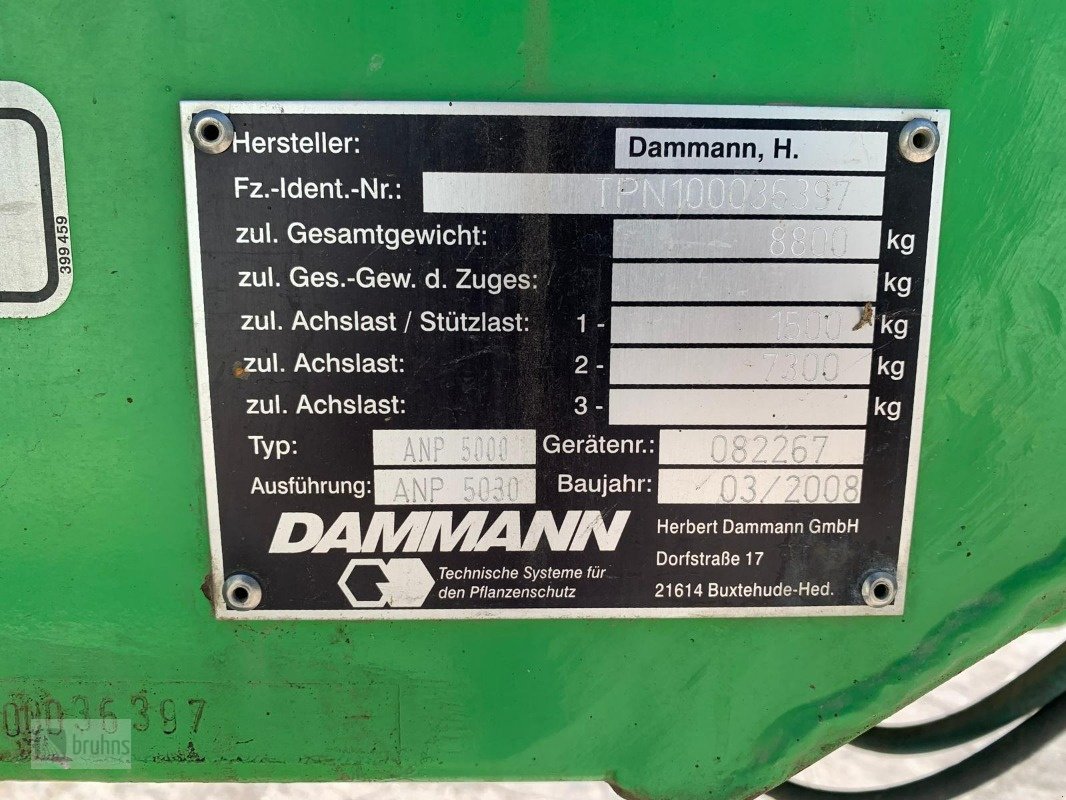 Anhängespritze Türe ait Dammann ANP 5030 Profi Class, Gebrauchtmaschine içinde Perleberg (resim 18)