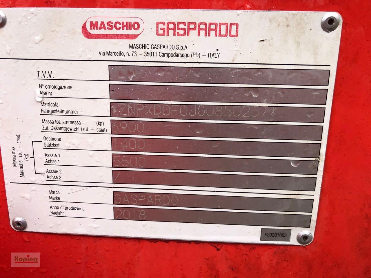 Anhängespritze tip Gaspardo Campo 32, Gebrauchtmaschine in Bakum (Poză 8)