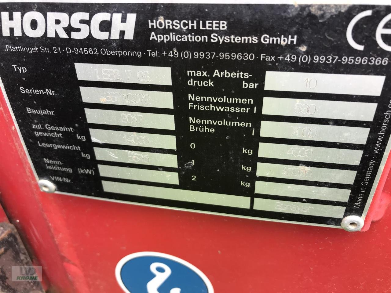 Anhängespritze typu Horsch 7GS, Gebrauchtmaschine w Alt-Mölln (Zdjęcie 10)