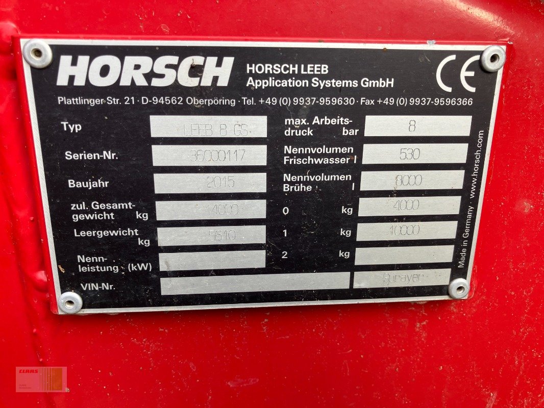 Anhängespritze van het type Horsch Leeb  8 GS, 36m, Gebrauchtmaschine in Sörup (Foto 15)