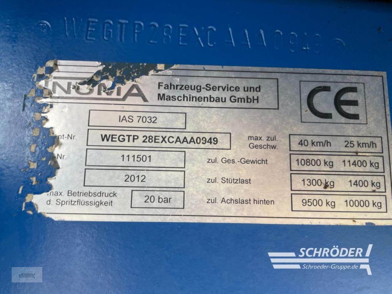 Anhängespritze tip Inuma PROFESSIONAL IAS 7032, Gebrauchtmaschine in Wildeshausen (Poză 22)