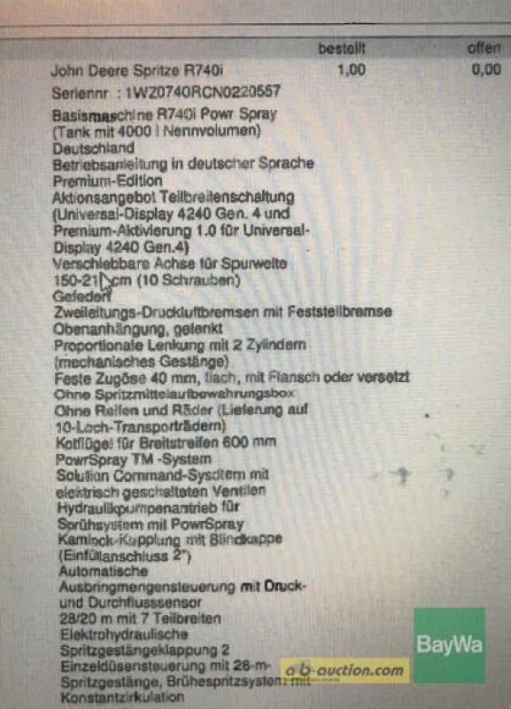 Anhängespritze des Typs John Deere R 740 I POWR SPRAY, Gebrauchtmaschine in Straubing (Bild 15)