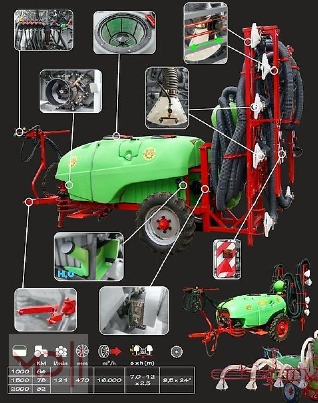 Anhängespritze tip MD Landmaschinen KR  Obstbauspritze Octopus SAD/T 1000l,1500l,2000l, Neumaschine in Zeven (Poză 3)