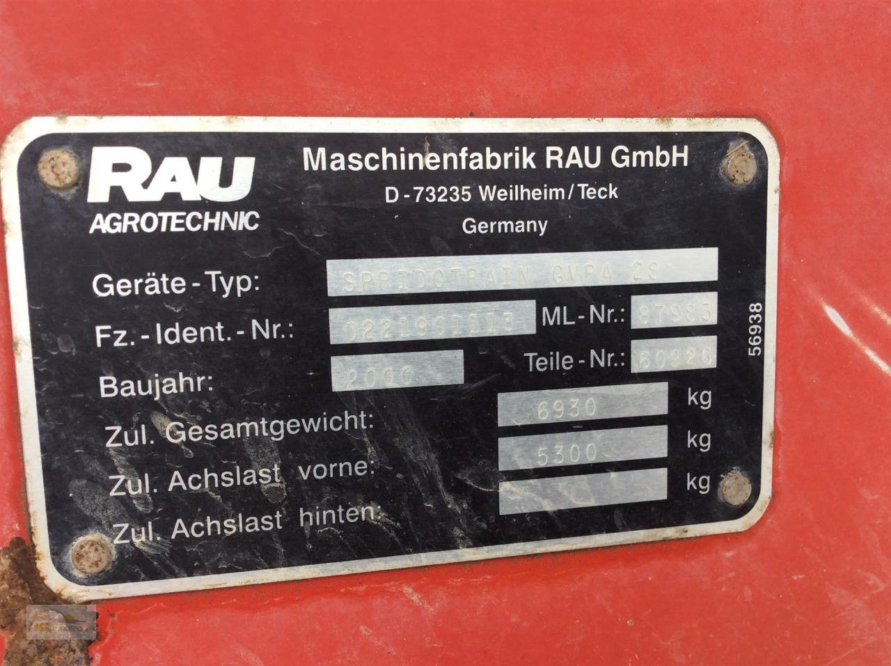 Anhängespritze des Typs Rau Sprido-Train GVPA 28, Gebrauchtmaschine in Pfreimd (Bild 6)
