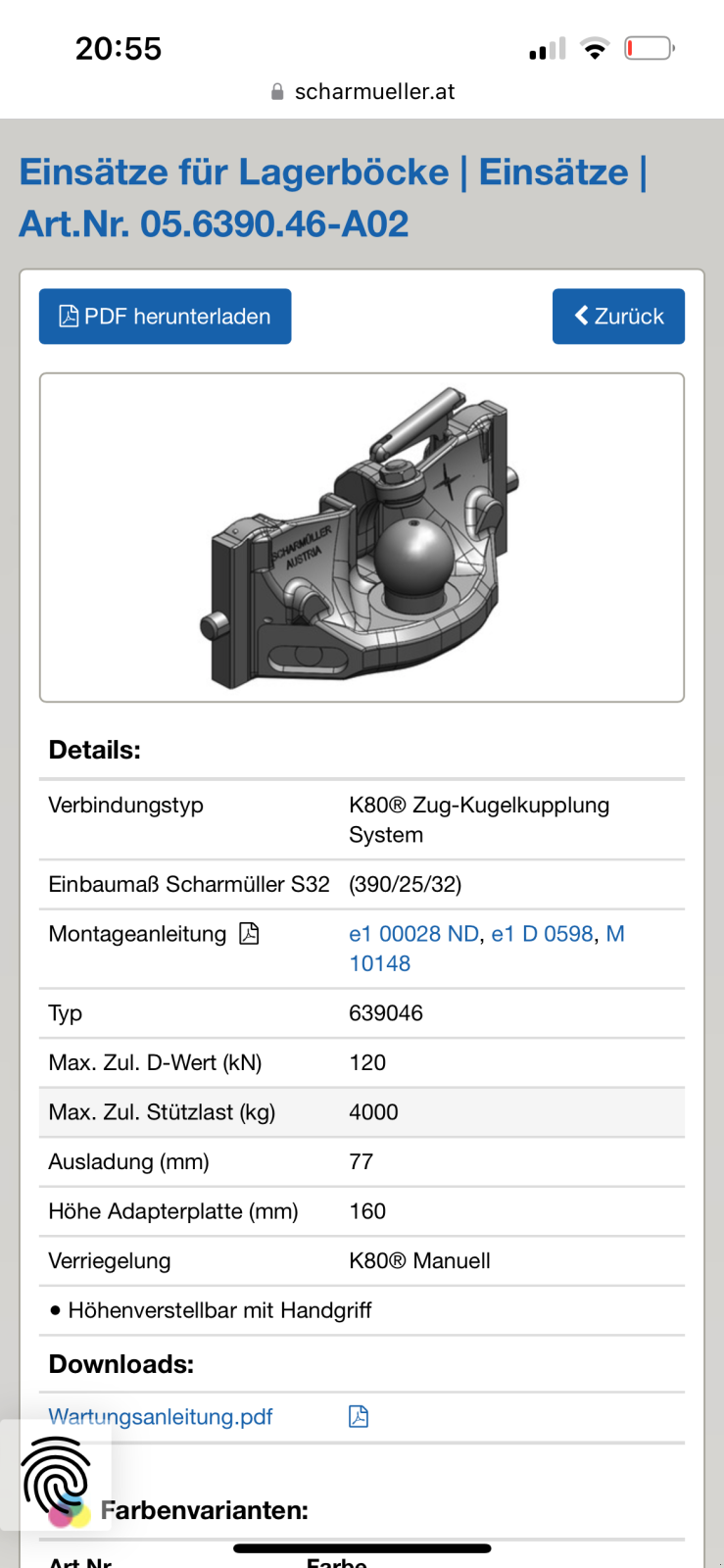 Anhängevorrichtung типа Scharmüller K80, Neumaschine в Aurach am Hongar (Фотография 3)