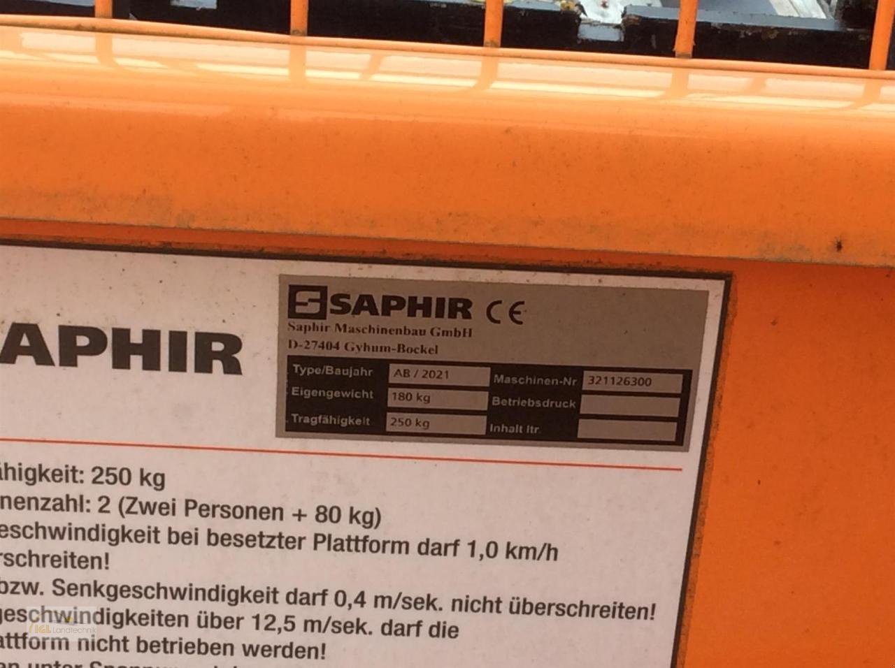 Arbeitsbühne typu Saphir Gr. 1, Neumaschine v Pfreimd (Obrázek 2)