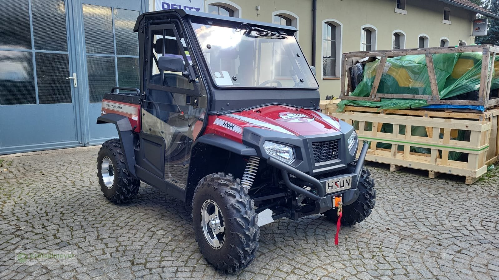 ATV & Quad του τύπου Hisun Sector 450 + Vollkabine Heizung & Lüftung + Straßenzulassung StVZO + Allrad UTV &, Neumaschine σε Feuchtwangen (Φωτογραφία 3)