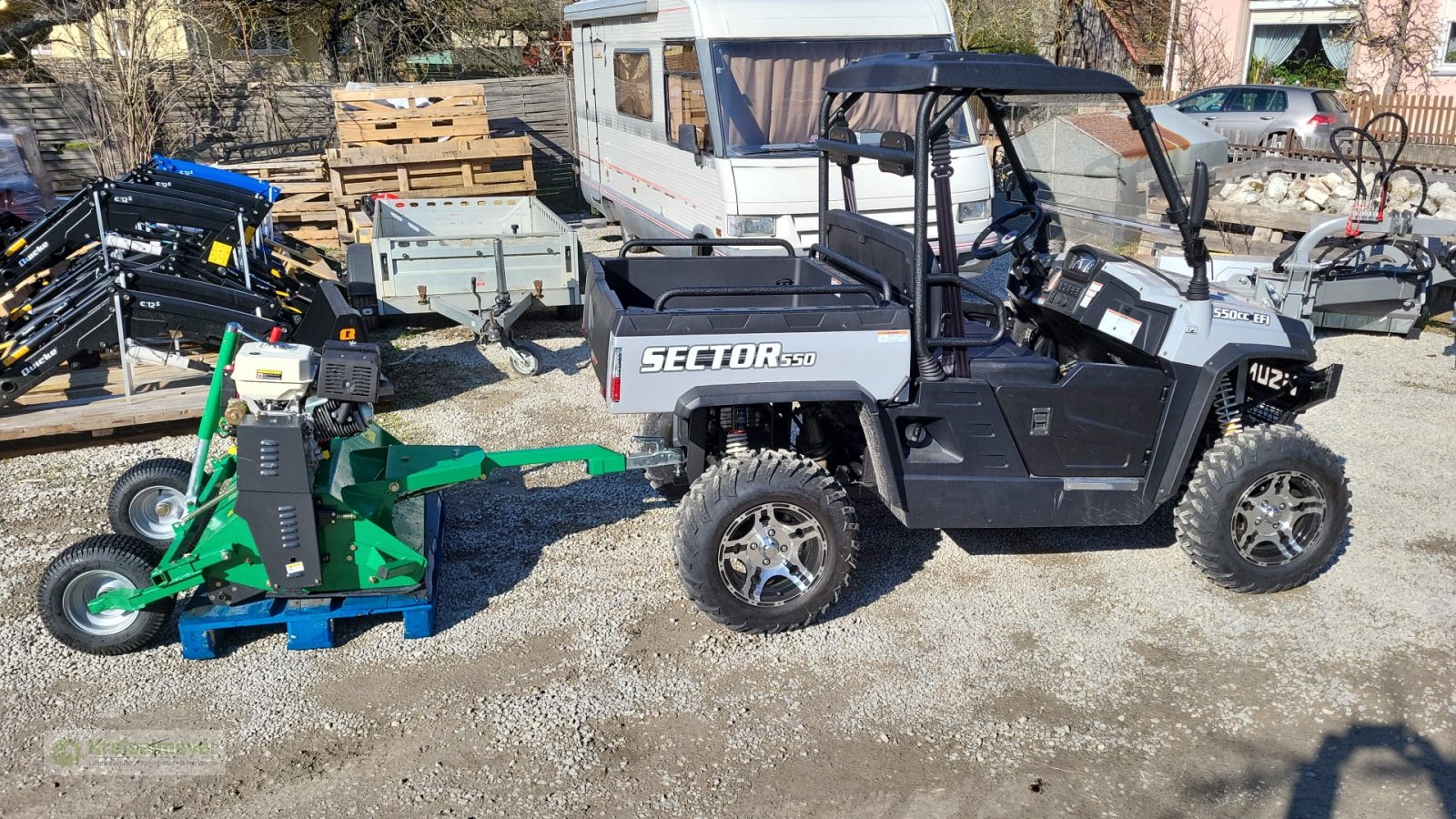 ATV & Quad tip Hisun Sector 550 + Mulcher 120cm Mähwerk Paketpreis inkl. STVZO UTV, Neumaschine in Feuchtwangen (Poză 7)