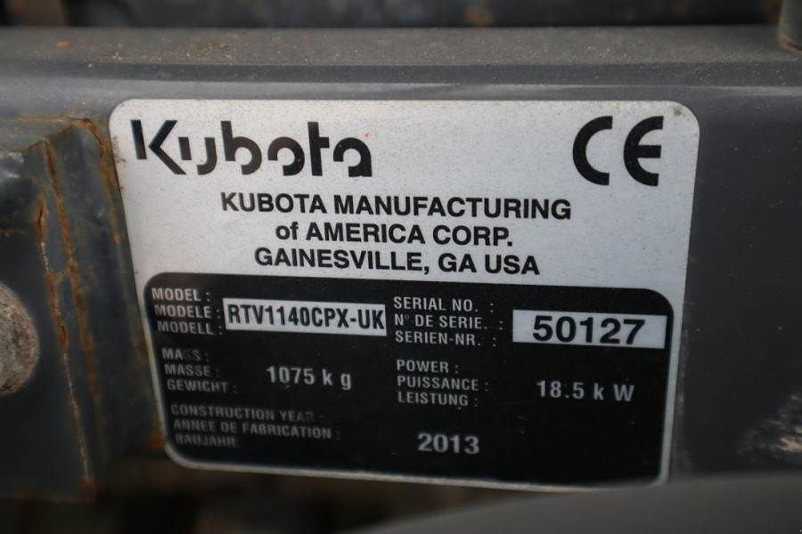 ATV & Quad a típus Kubota RTV1140CPX 4x4 Dutch Registration, Diesel, 4x4 Dri, Gebrauchtmaschine ekkor: Groenlo (Kép 8)