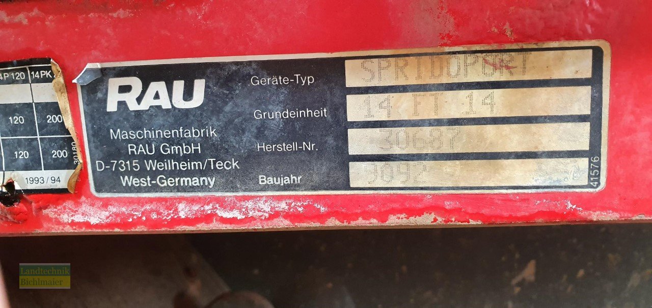 Aufbauspritze tip Rau Frontfass 1400 Liter, Gebrauchtmaschine in Ehekirchen (Poză 4)