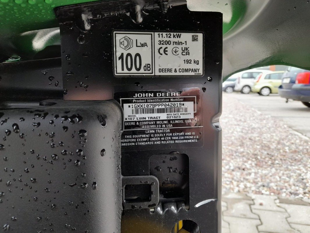 Aufsitzmäher tipa John Deere X107, Neumaschine u Mrągowo (Slika 7)