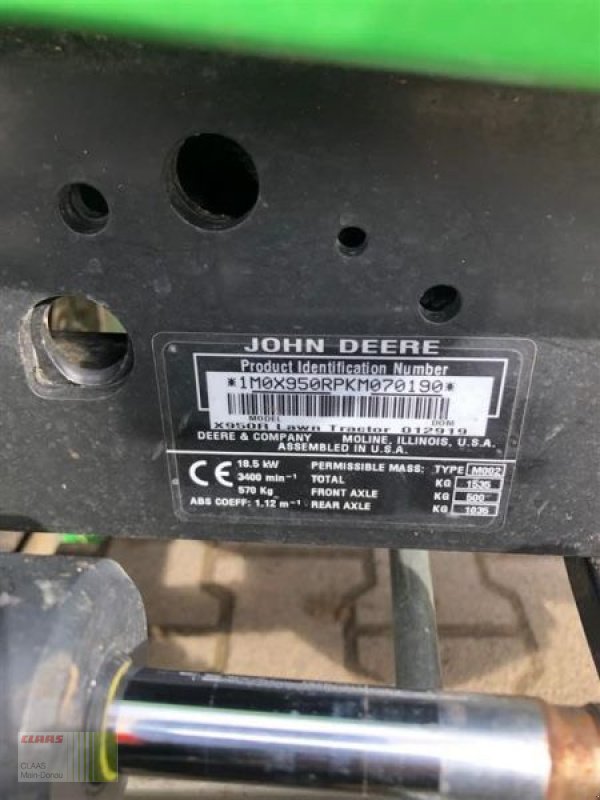 Aufsitzmäher του τύπου John Deere X950 R, Gebrauchtmaschine σε Werneck (Φωτογραφία 15)